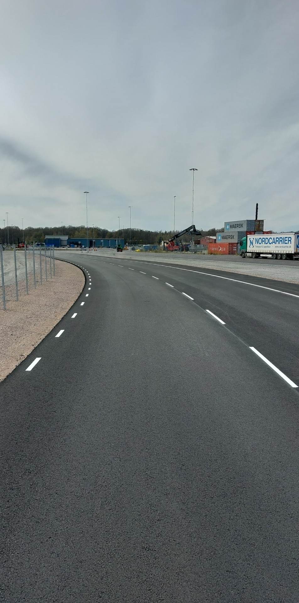 Vägmarkering på körbana